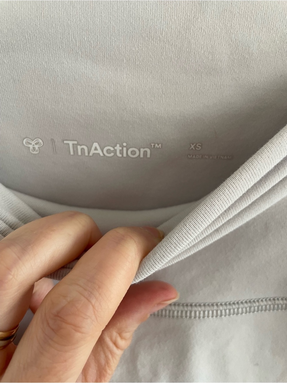 Aritzia TNA Action Set - Tank & Bike Shorts in White/Cloud White - Picture 8 of 9